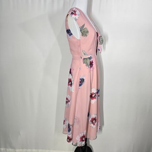 Yumi Kim Reminisce Midi Dress Forget Me Not Flush Keyhole Cut-Out Sz X-Small - Picture 2 of 11